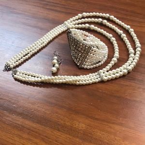 Pearl Jewelry 3 piece Set